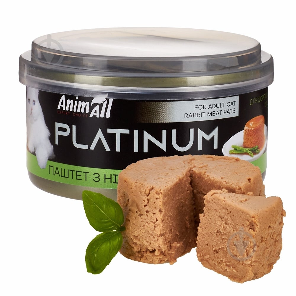 Корм влажный для котов AnimAll Platinum паштет из нежного кролика 70 г - фото 1 Корм влажный для котов AnimAll Platinum паштет из нежного кролика 70 г - фото 1