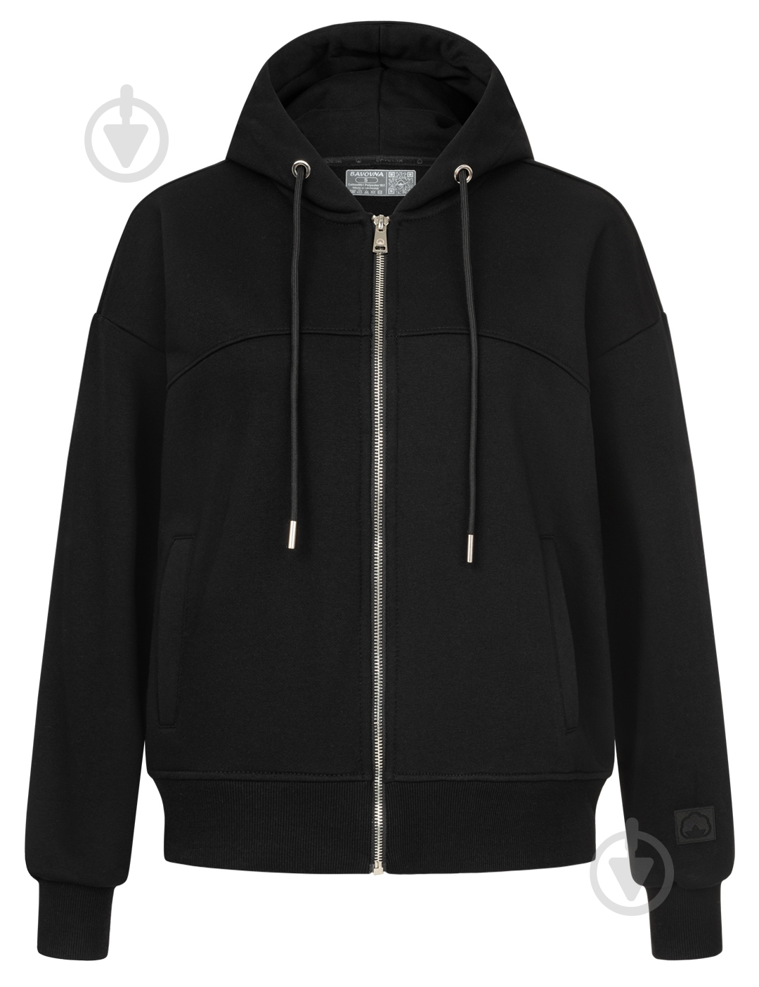 Джемпер BAVOVNA ESS FZ HOODIE FT BVNW109-010 р.M чорний - фото 1