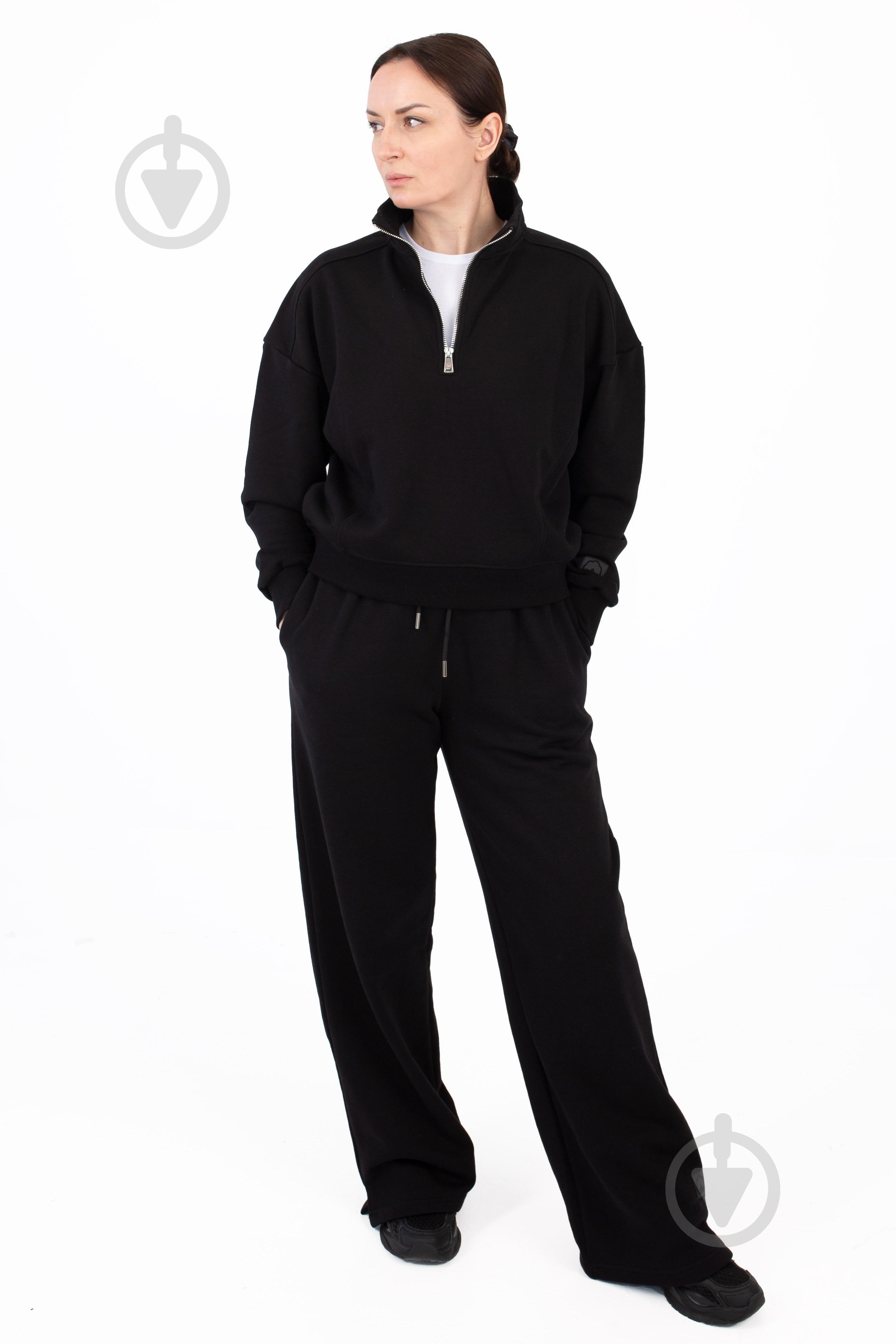 Джемпер BAVOVNA ESS HALF ZIP FT BVNW110-010 р.M черный - фото 7