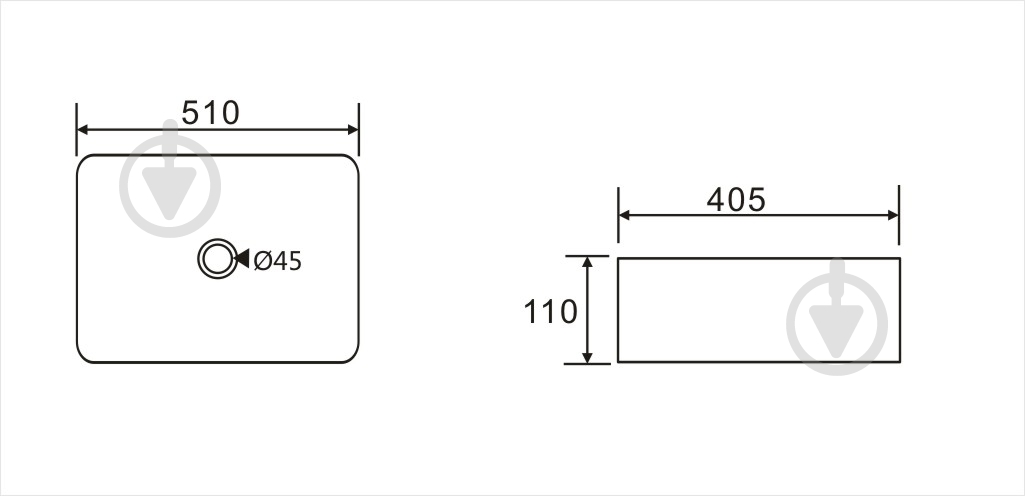 Умывальник Koller Pool KVADRO KR-0510-WB - фото 3