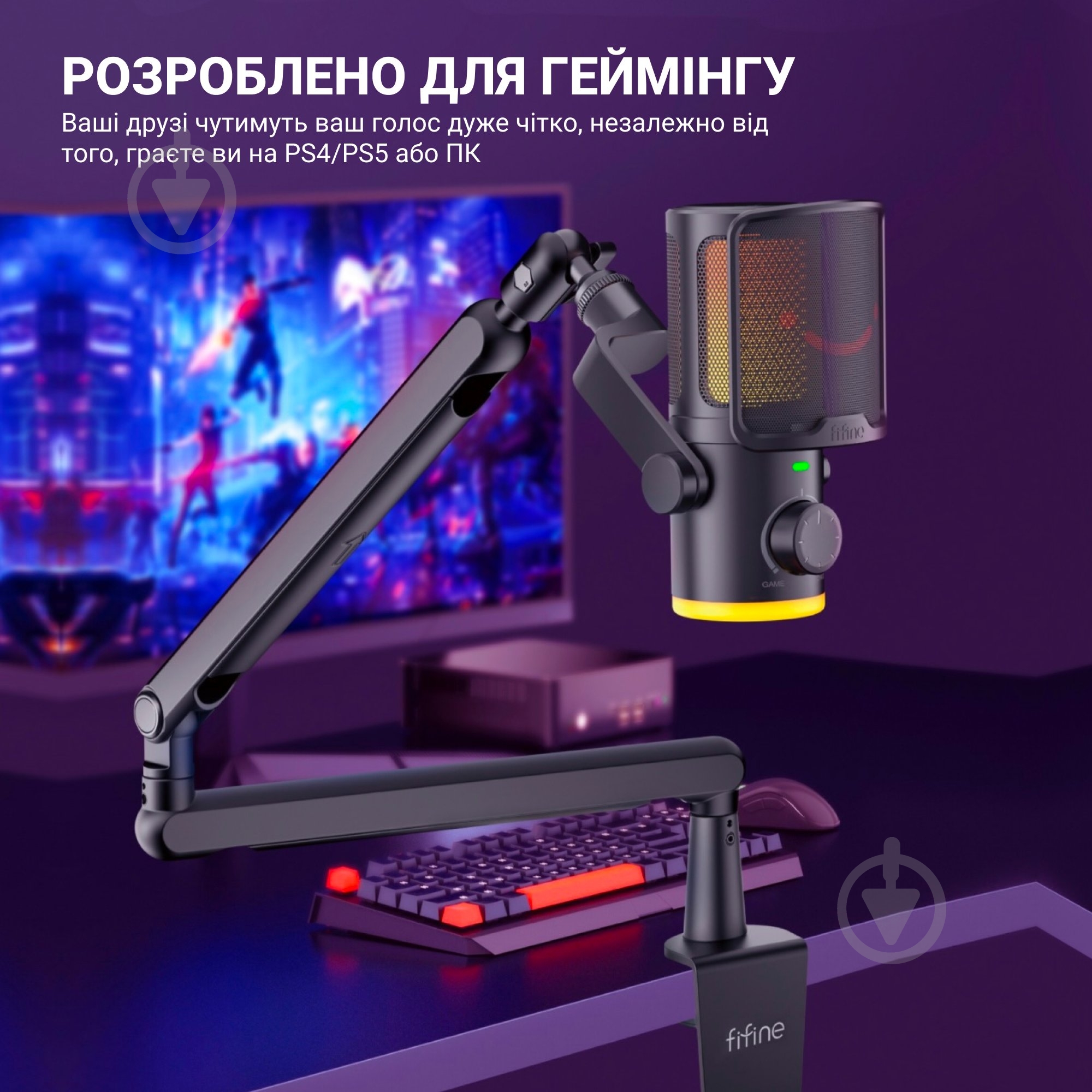 Мікрофон FIFINE USB Black (TAM6) - фото 9