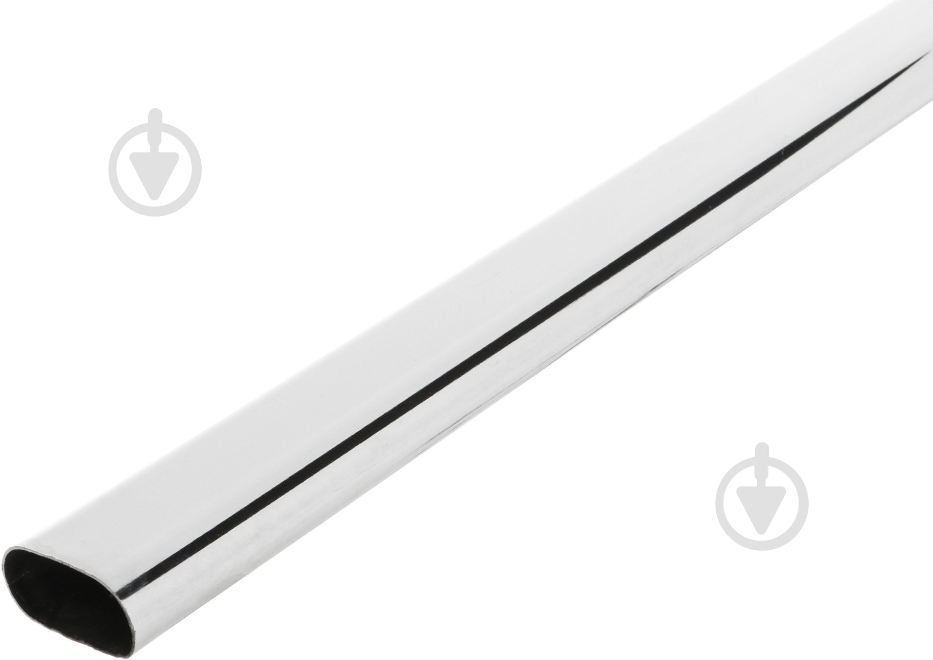 Труба овальна DC 30x15x3000 мм полірований хром хром - фото 1