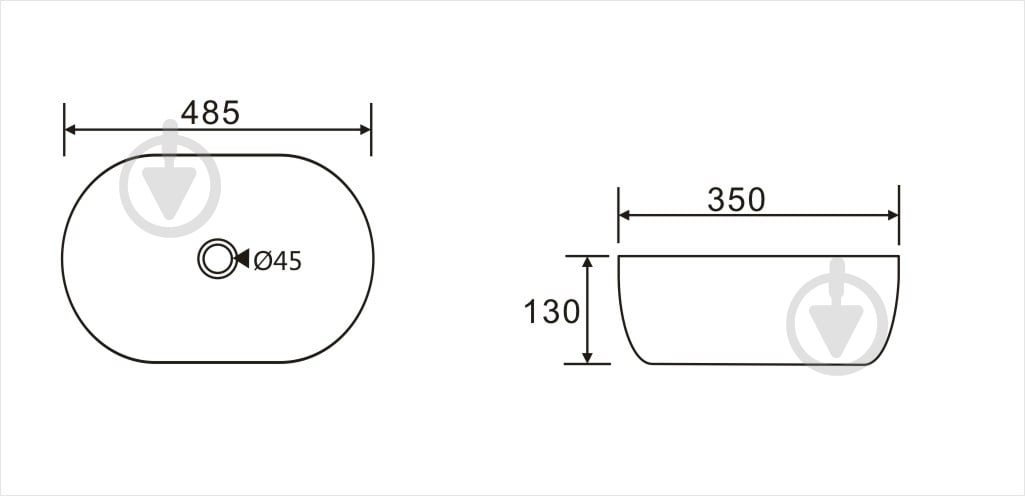 Умывальник Koller Pool ROUND RN-0485-WB - фото 4 Умывальник Koller Pool ROUND RN-0485-WB - фото 4