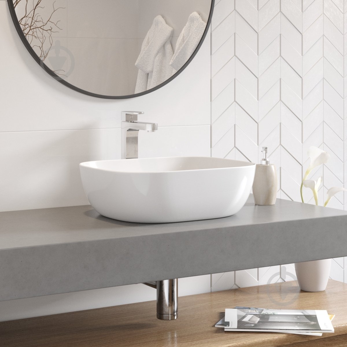 Умывальник Koller Pool ROUND RN-0490-WB - фото 2 Умывальник Koller Pool ROUND RN-0490-WB - фото 2