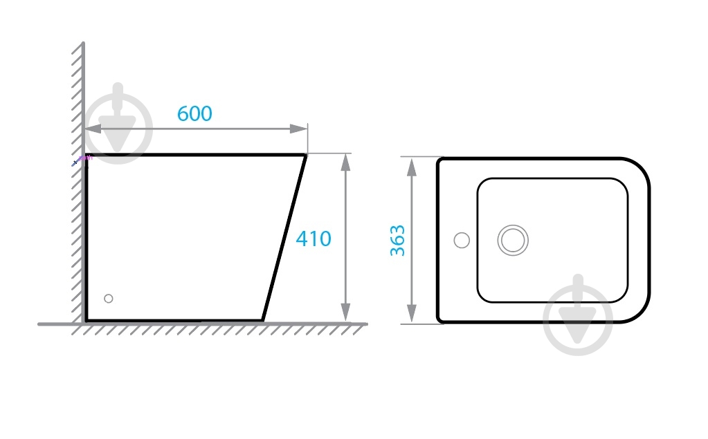 Биде Koller Pool KVADRO KR-0600-FS - фото 3