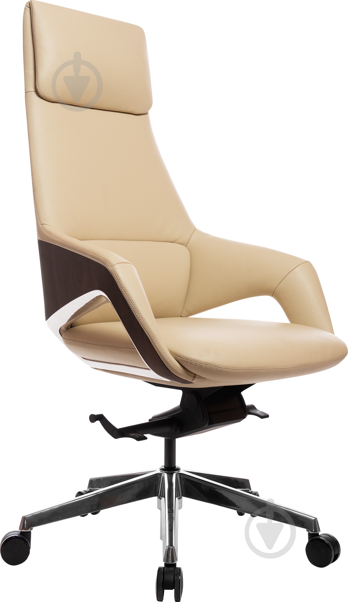 Крісло GT Racer X-005A LEATHER бежевий - фото 1