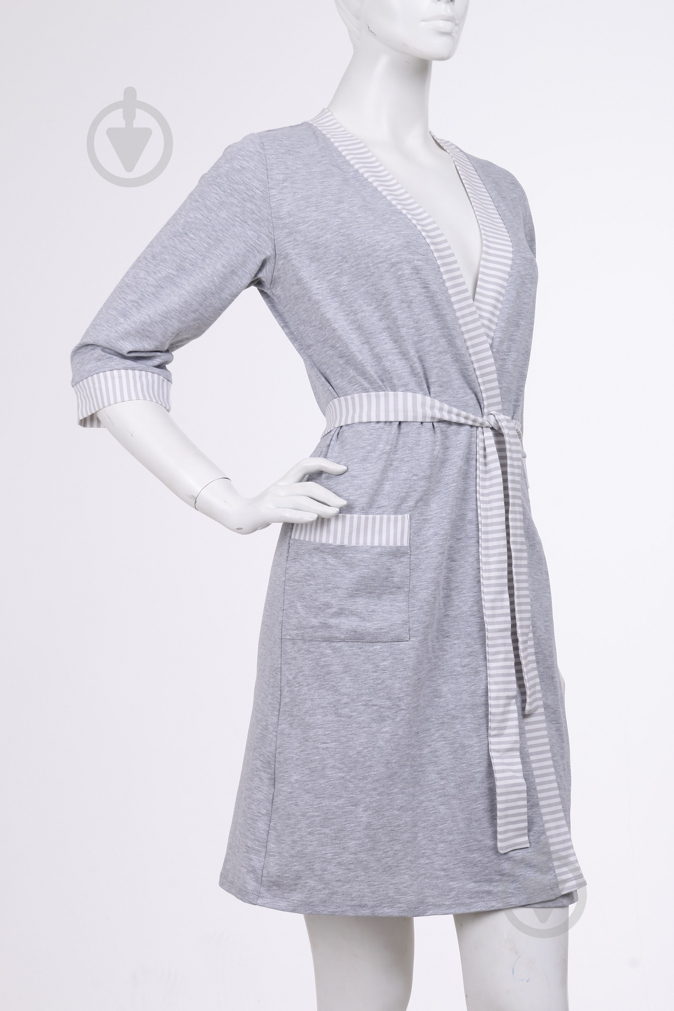 Халат Smileyworld 001/16161 р. L серый - фото 1