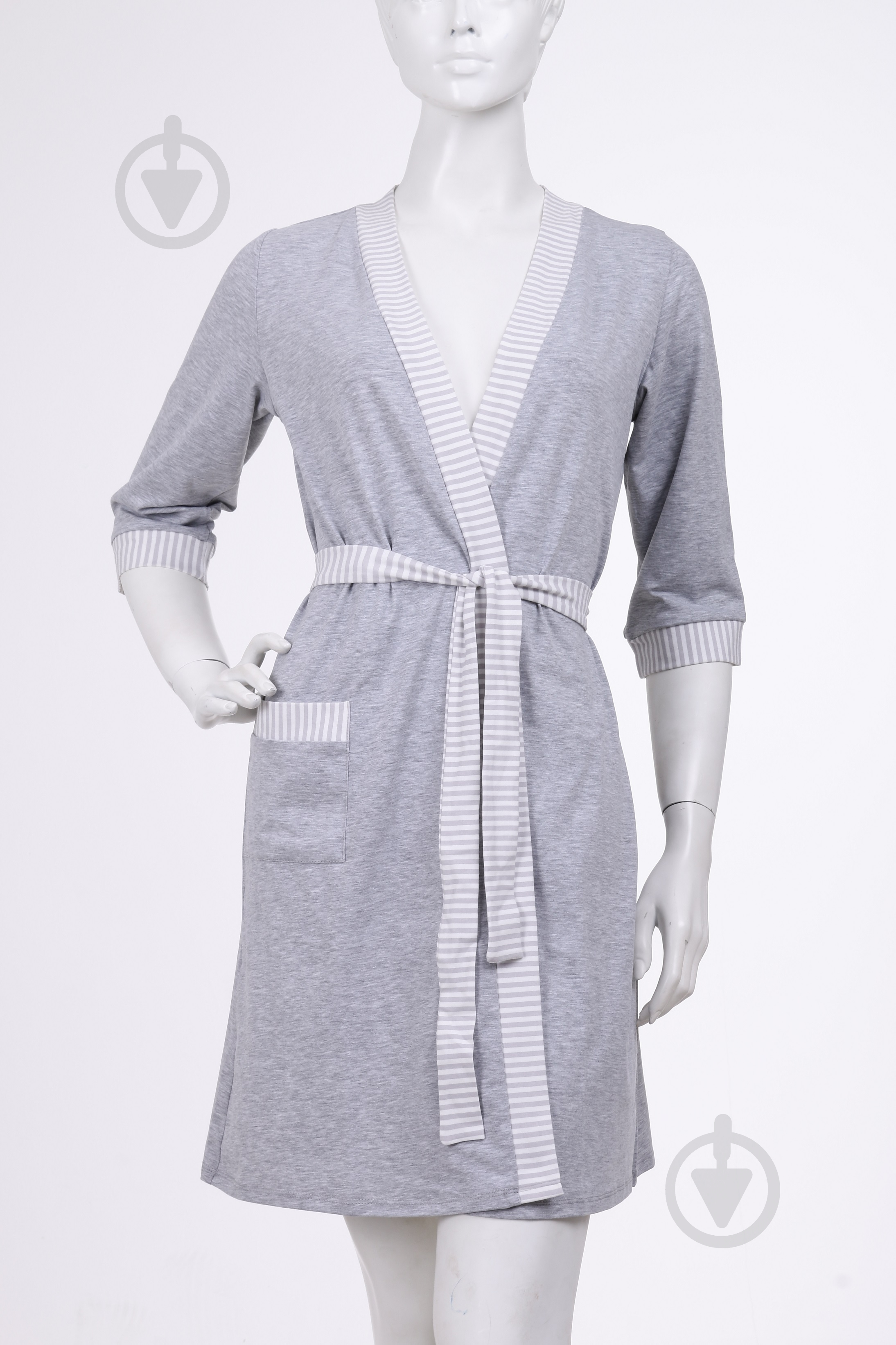 Халат Smileyworld 001/16161 р. L серый - фото 2