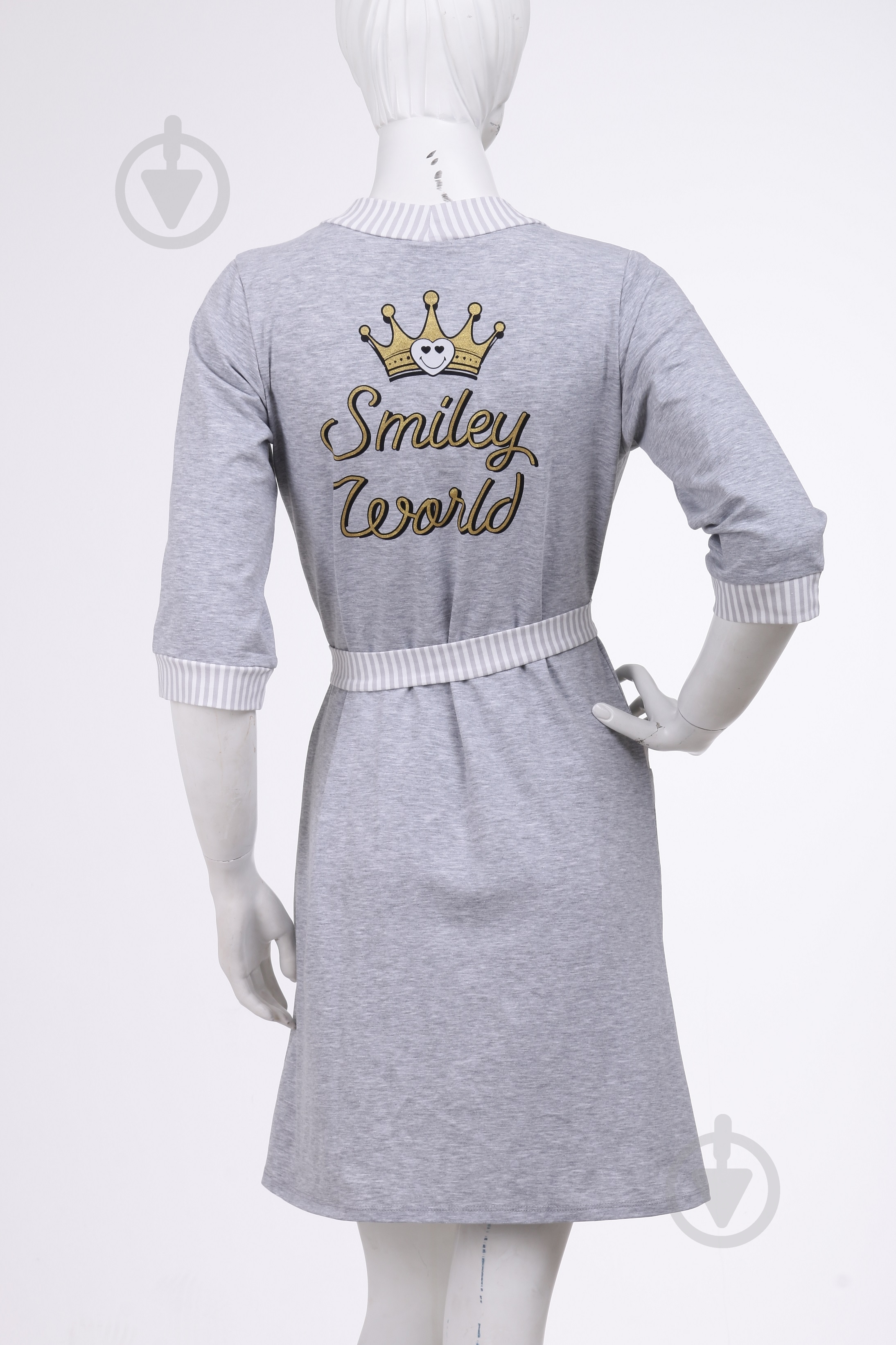 Халат Smileyworld 001/16161 р. L серый - фото 3