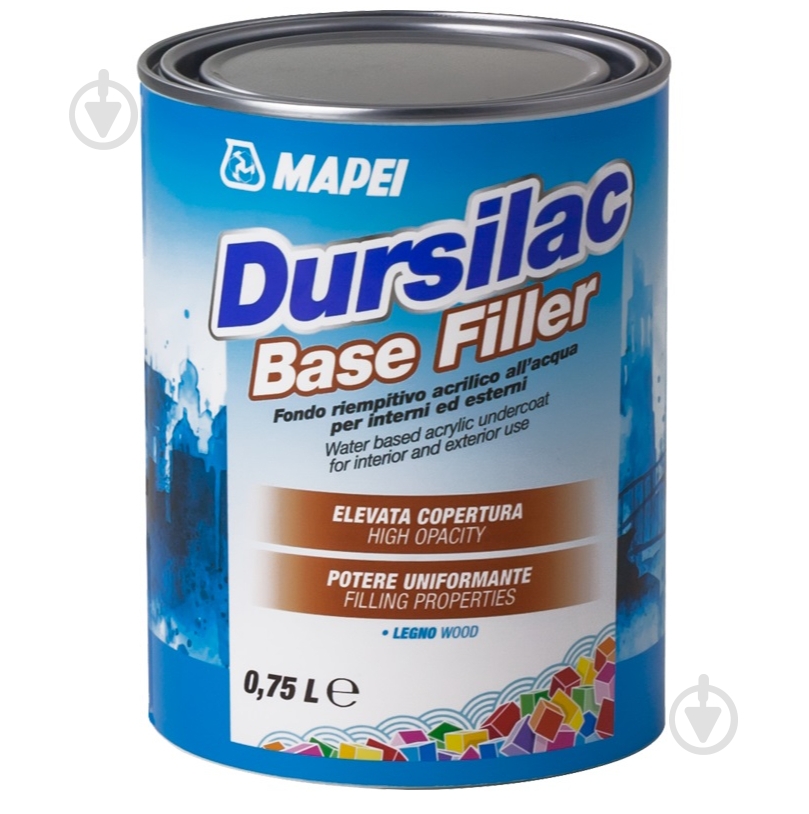Эмаль-грунт Mapei Dursilac Base Filler Base 0,75 л - фото 1