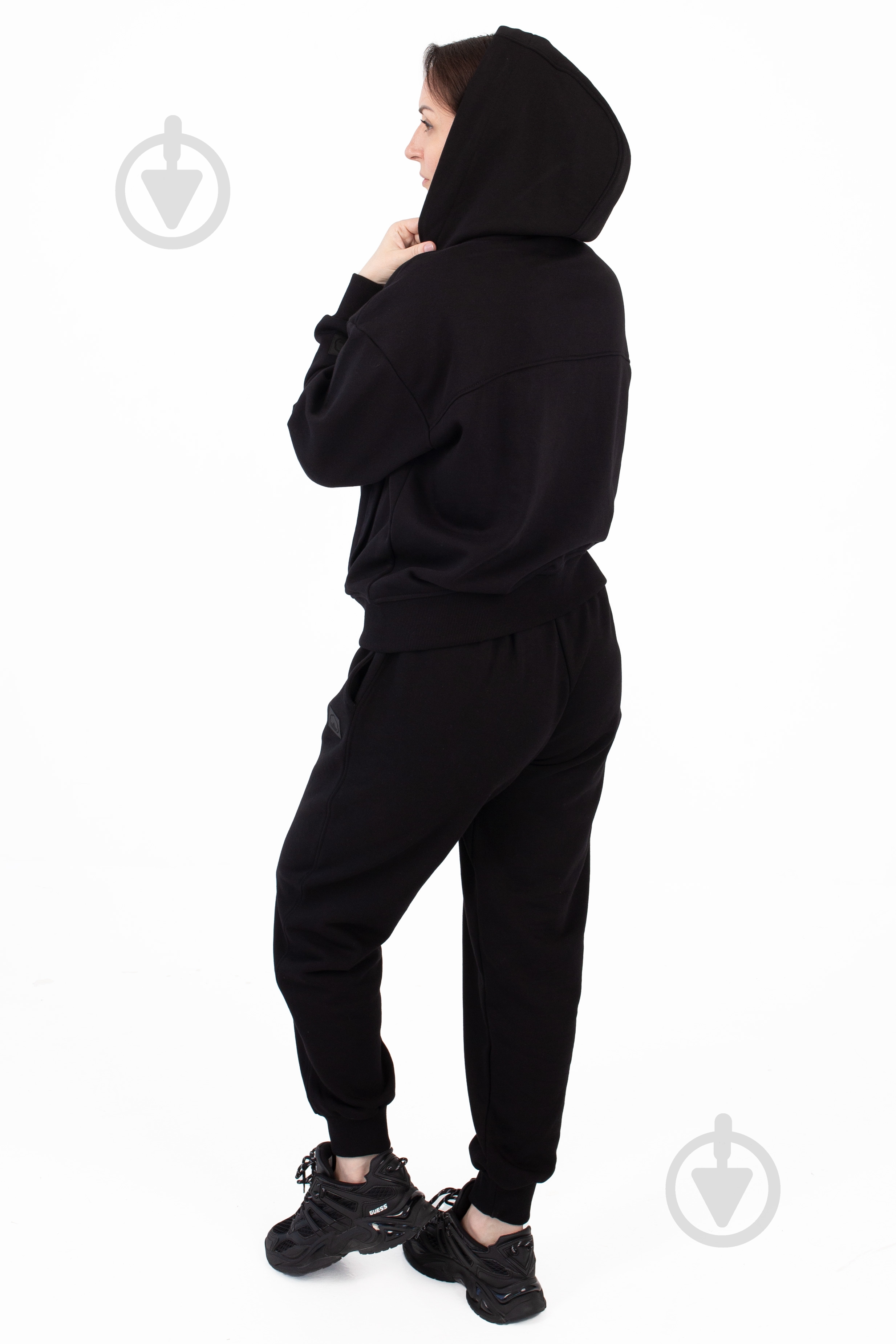 Джемпер BAVOVNA ESS FZ HOODIE FT BVNW109-010 р.S черный - фото 6