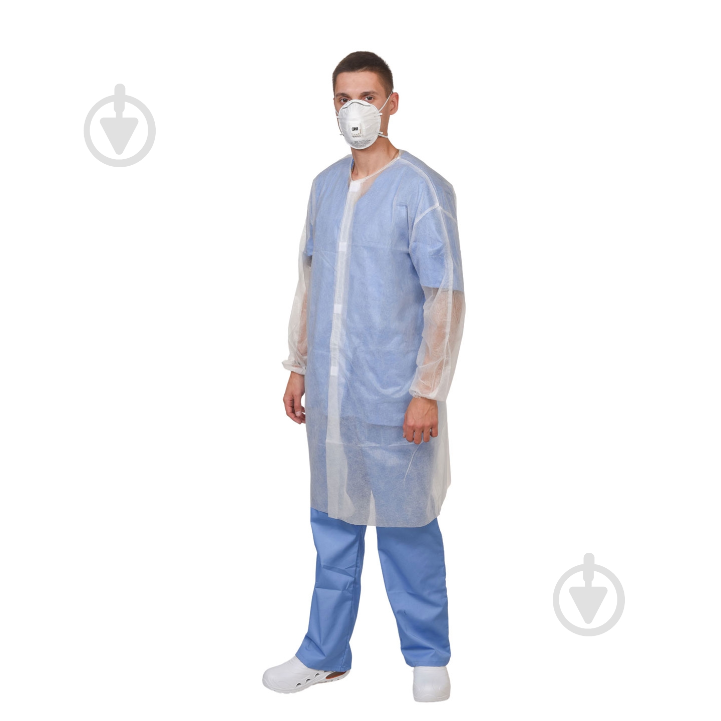 Халат полипропиленовый BeSafe на застежке-липучке р. 3XL рост 3-4 14785 белый - фото 1 Халат полипропиленовый BeSafe на застежке-липучке р. 3XL рост 3-4 14785 белый - фото 1