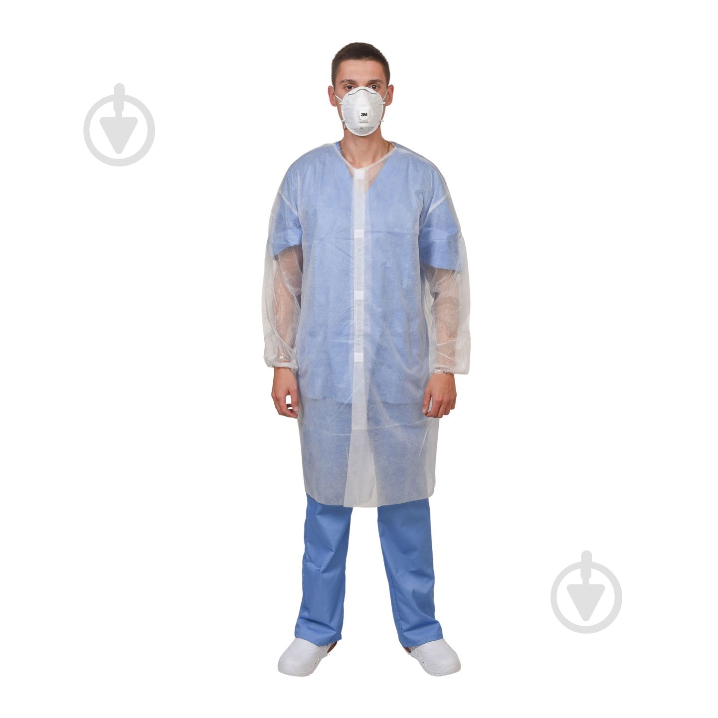 Халат полипропиленовый BeSafe на застежке-липучке р. 3XL рост 3-4 14785 белый - фото 2 Халат полипропиленовый BeSafe на застежке-липучке р. 3XL рост 3-4 14785 белый - фото 2