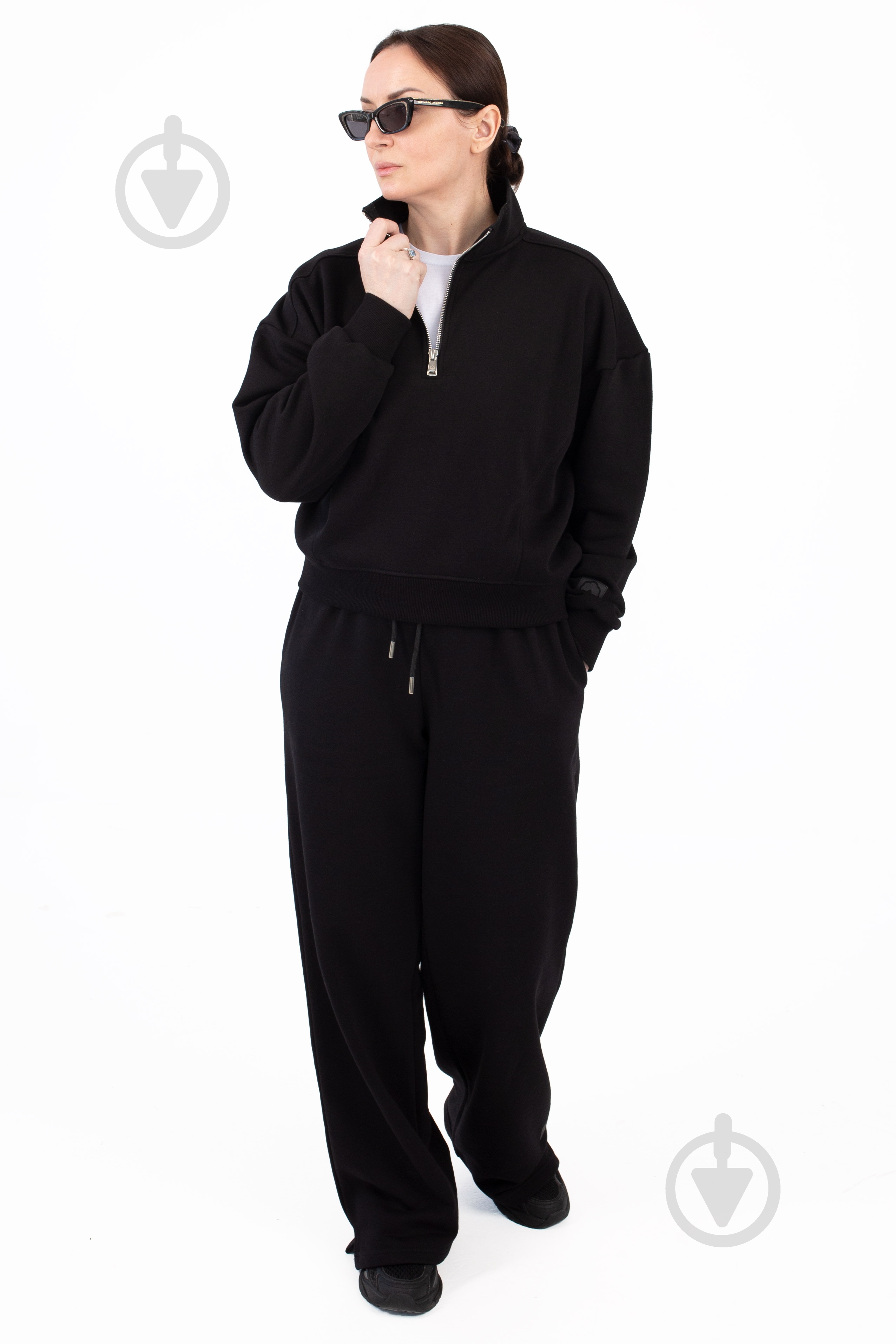 Джемпер BAVOVNA ESS HALF ZIP FT BVNW110-010 р.S черный - фото 5