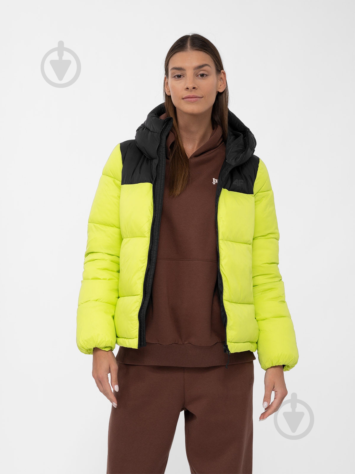 Пуховик женский 4F DOWN JACKET F230 4FAW23TDJAF230-45S р.2XL желтый - фото 1 Пуховик женский 4F DOWN JACKET F230 4FAW23TDJAF230-45S р.2XL желтый - фото 1