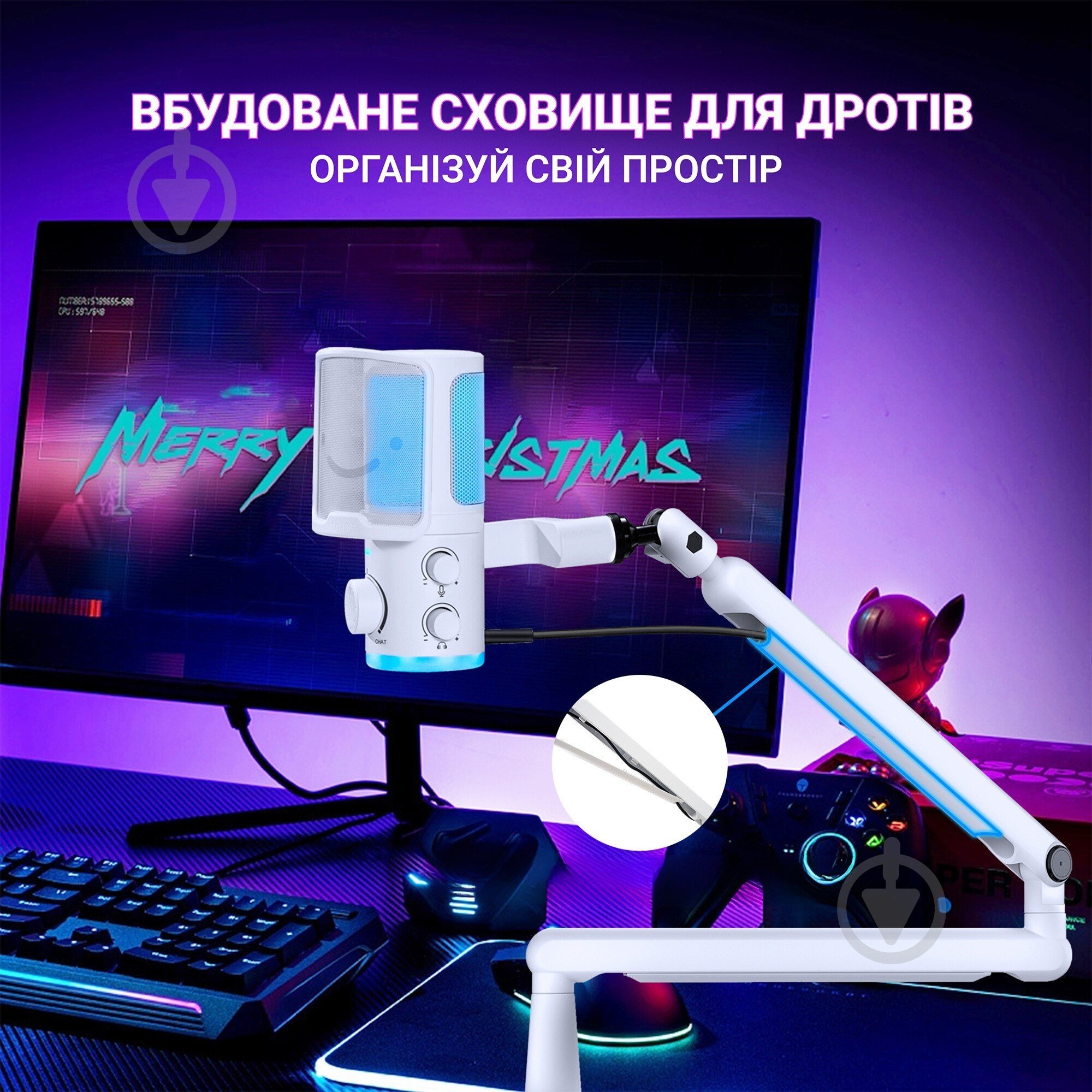 Мікрофон FIFINE USB White (TAM6W) - фото 5