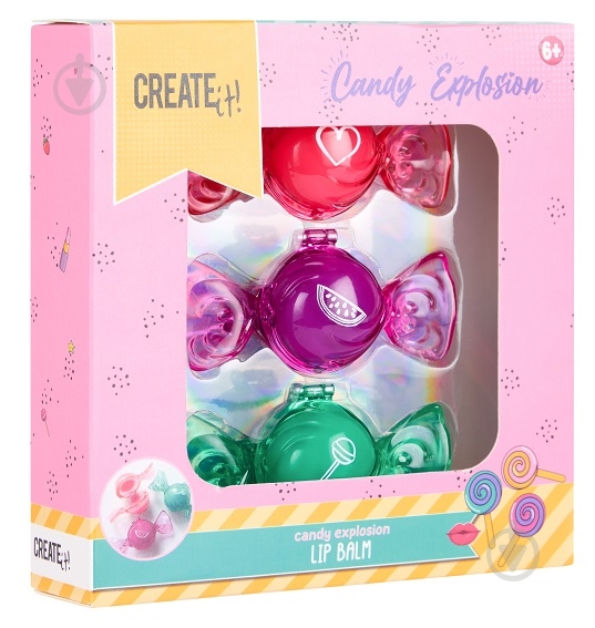 Набір CREATE IT! з трьох бальзамів для губ TOFFEE CANDY,84842 - фото 1