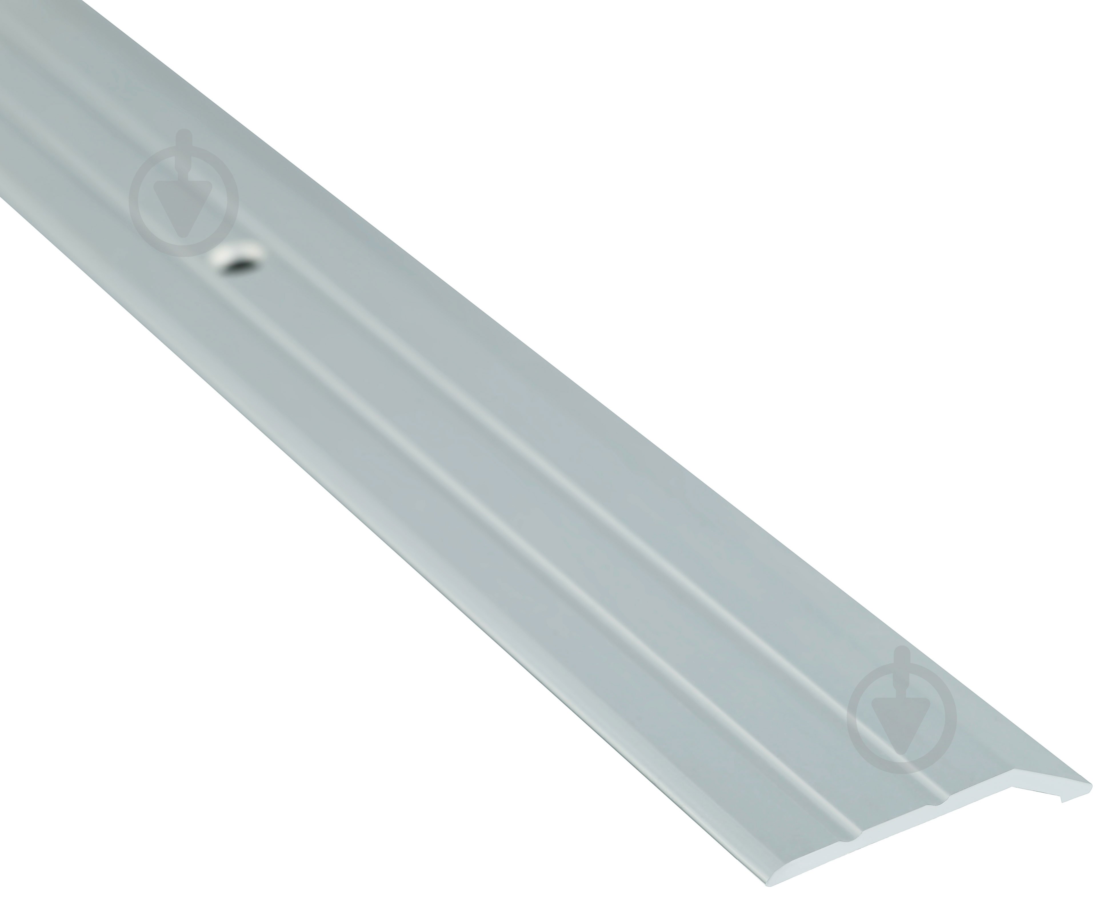 Поріжок алюмінієвий рифлений Braz Line 30х2700 мм срібло BLB-5201-10-0115-З.27 - фото 1