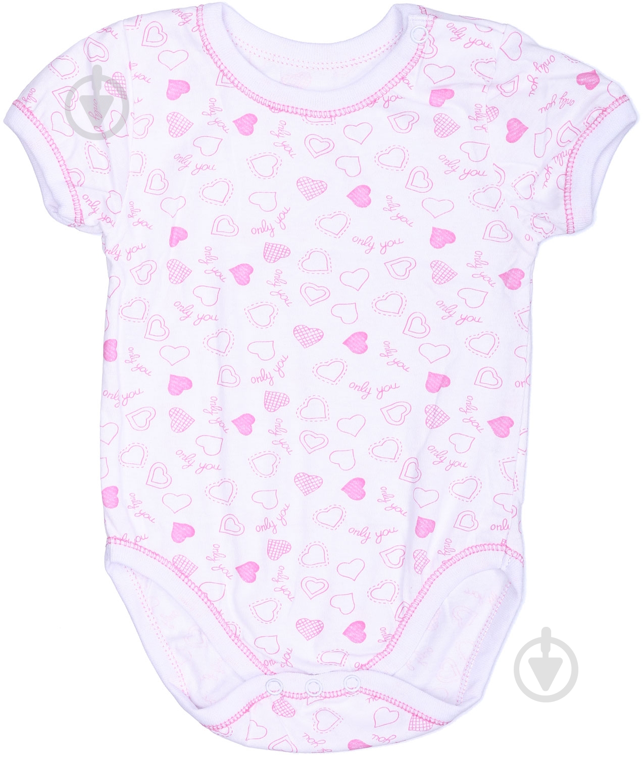 Боди для девочки Фламинго 44 159-127 р.68 белый с рисунком - фото 1