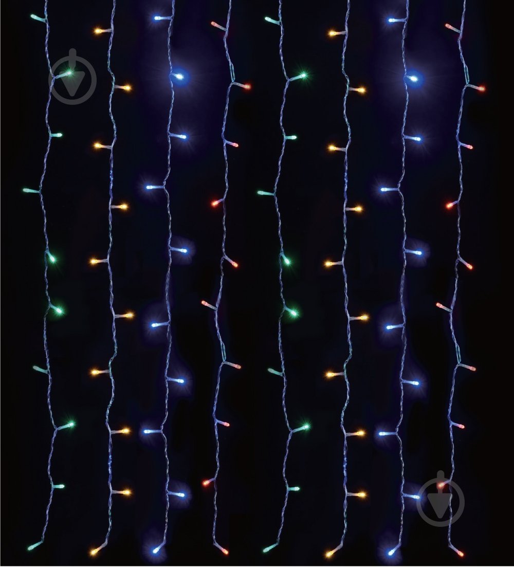 Электрогирлянда-штора Феєрія разноцветная встроенный светодиод (LED) 200 ламп 2 м - фото 1