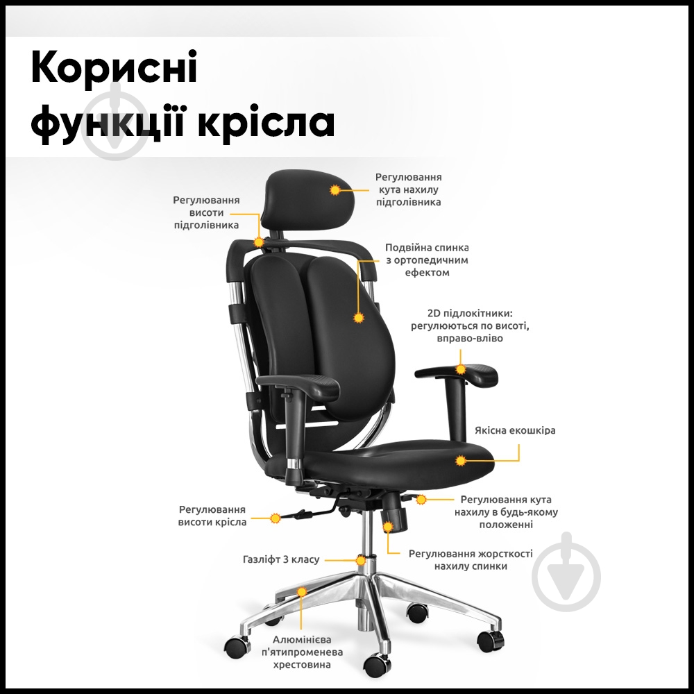 Кресло Mealux Mentor (Y-550 KB Duo) черный - фото 2