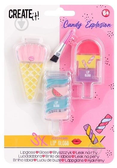Набор блесков для губ CREATE IT! Блеск ICECREAM CANDY, 84845 - фото 2 Набор блесков для губ CREATE IT! Блеск ICECREAM CANDY, 84845 - фото 2