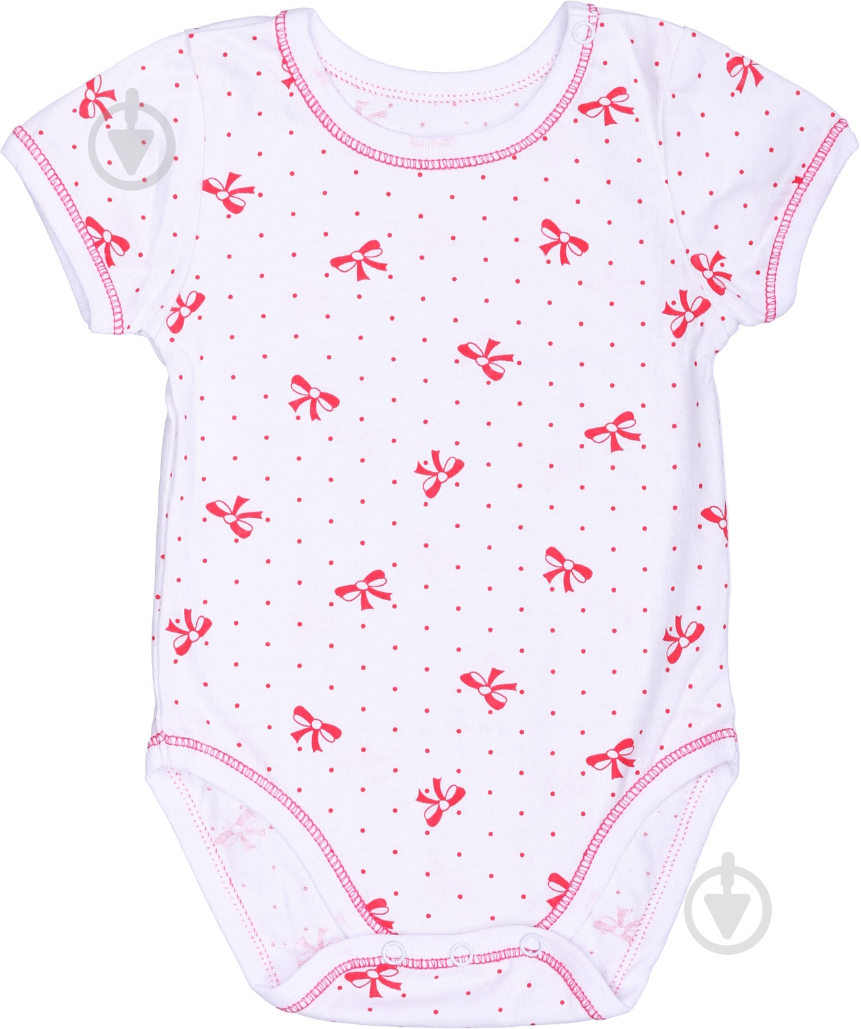 Боди для девочки Фламинго 48 159-127 р.68 белый с рисунком - фото 1