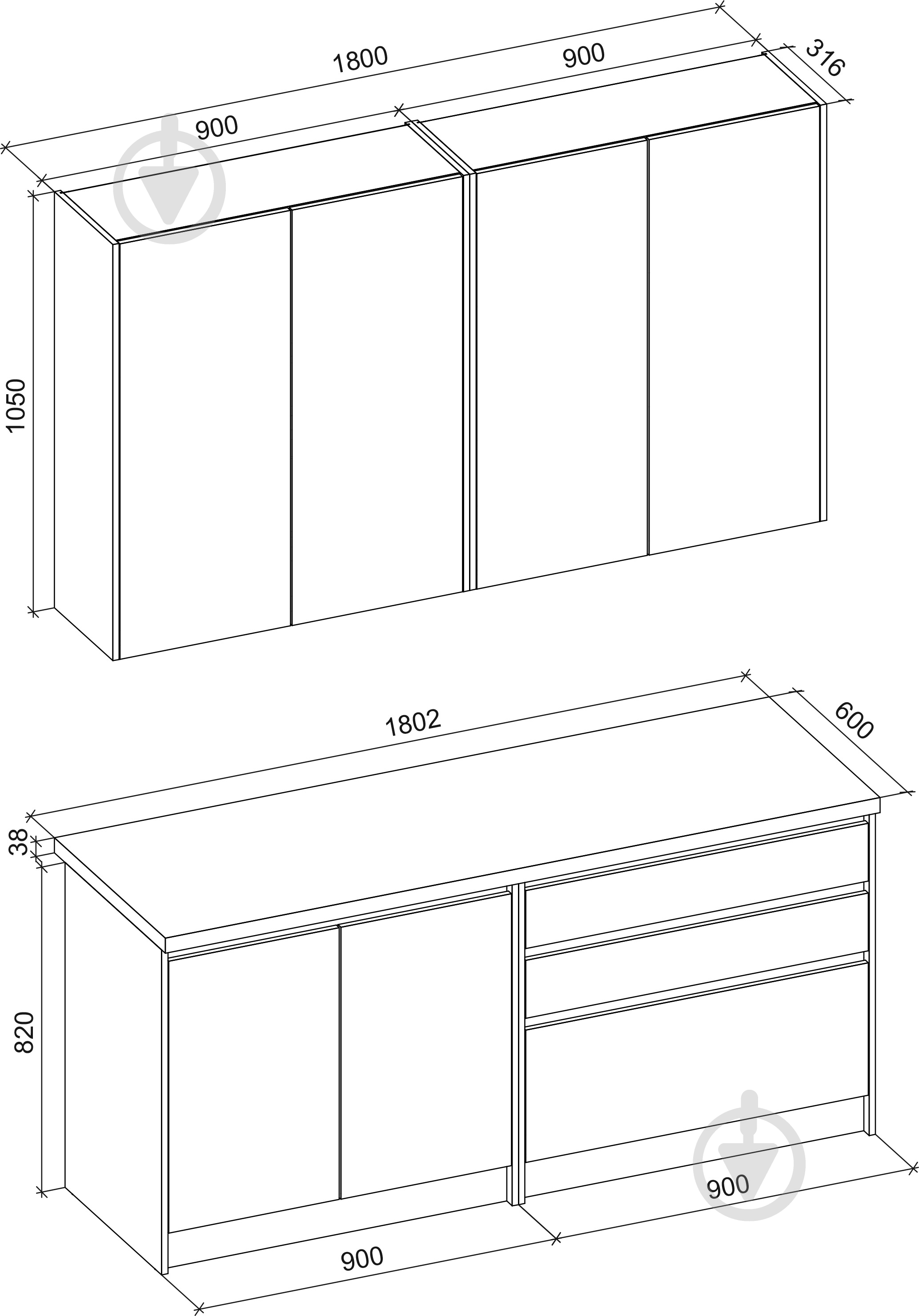 Кухня Идея ДСП 1,8м - фото 3