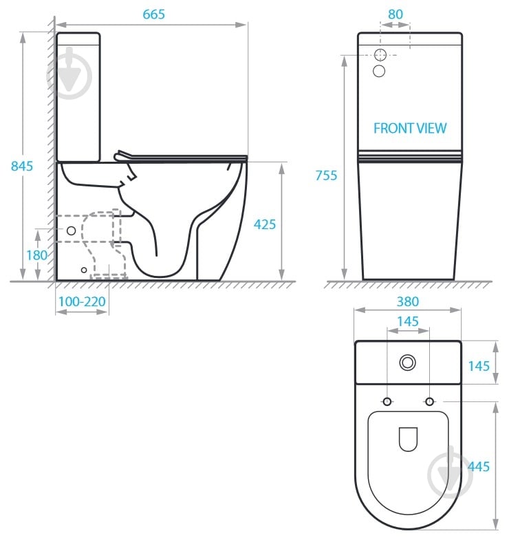 Унітаз-компакт Koller Pool RN-0665-RC-C + RN-0665-RC-T - фото 4 Унітаз-компакт Koller Pool RN-0665-RC-C + RN-0665-RC-T - фото 4