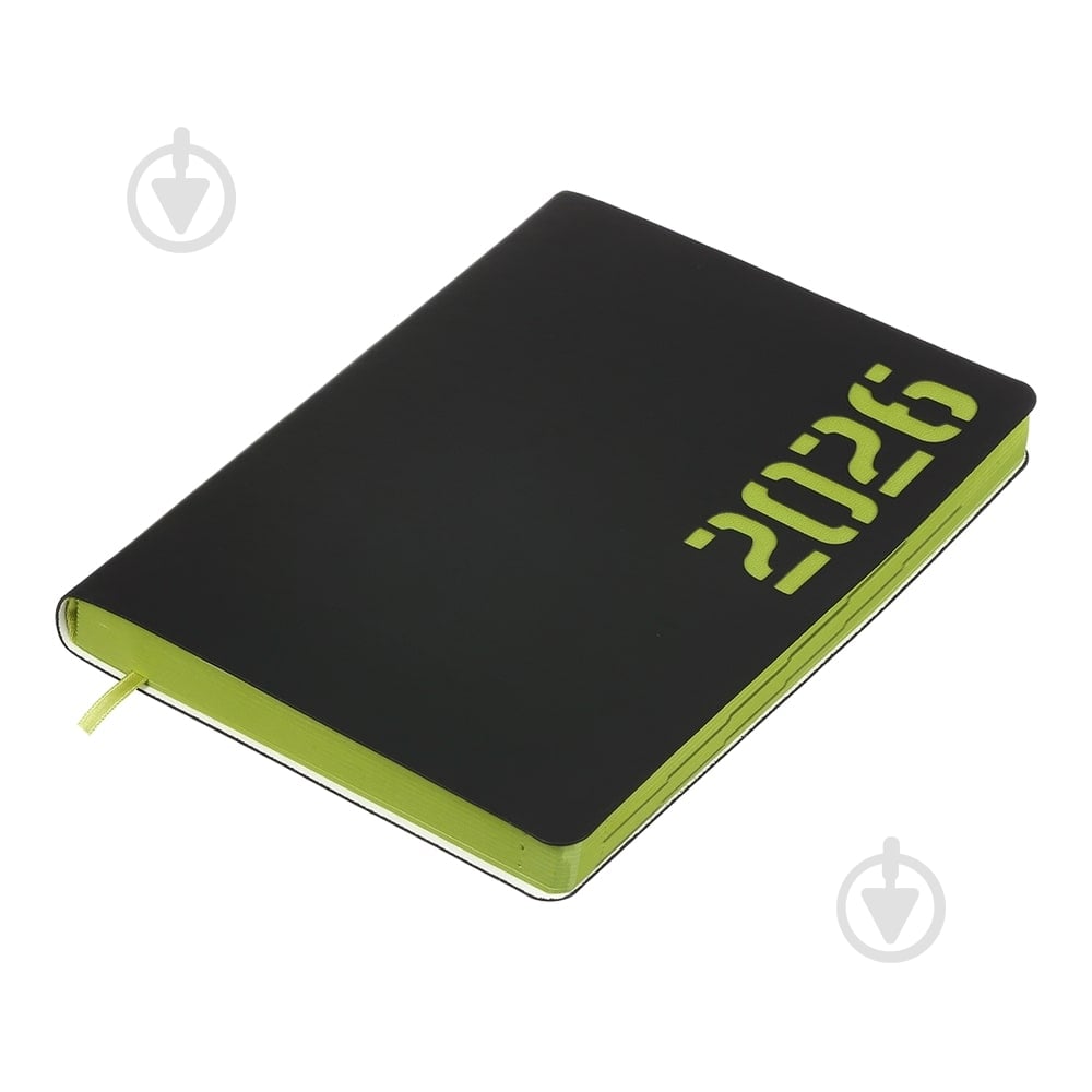 Дневник датированный Neon A5 Buromax A5 2026 BM.21153-08 черный с желтым - фото 2