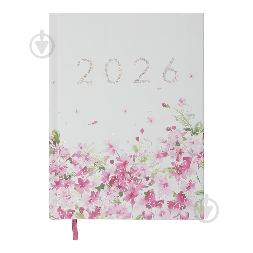 Щоденник датований поліграфічний MELODY Buromax A5 2026 BM.21163-12 білий із малюнком - фото 1