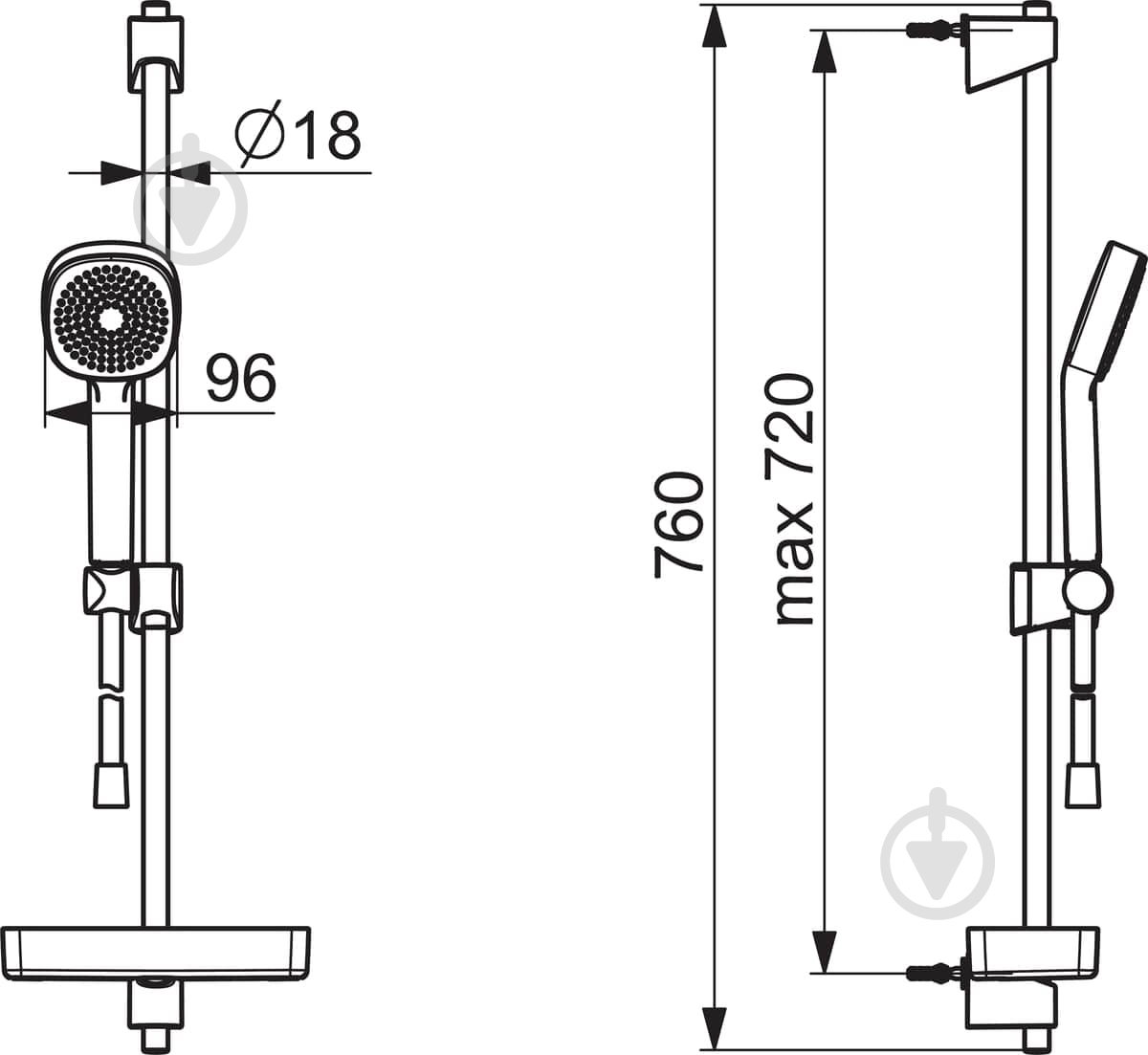 Душевой гарнитур Oras Apollo Style 552 - фото 2