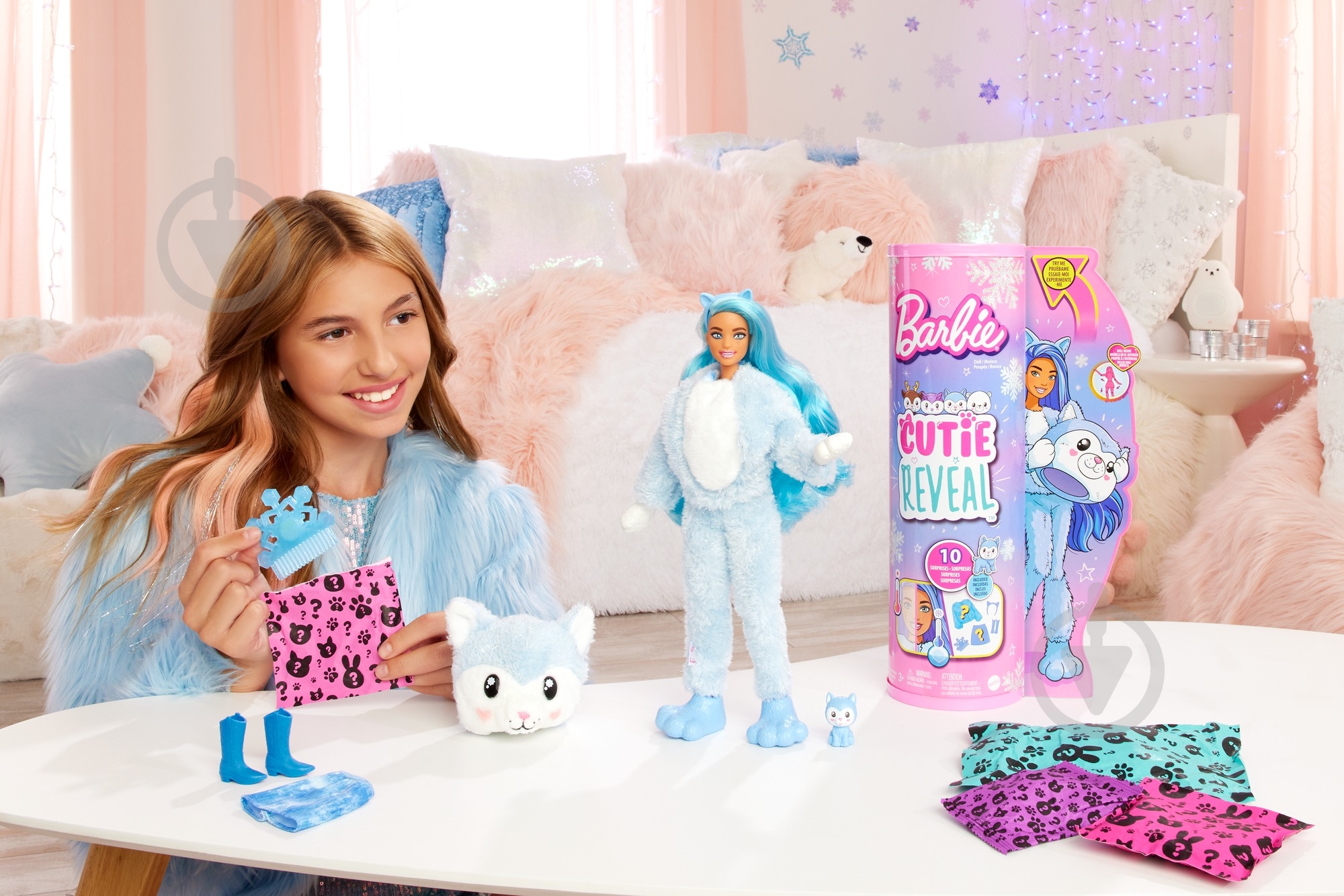 Лялька Barbie Зимовий блиск - хаскі HJL63 - фото 3