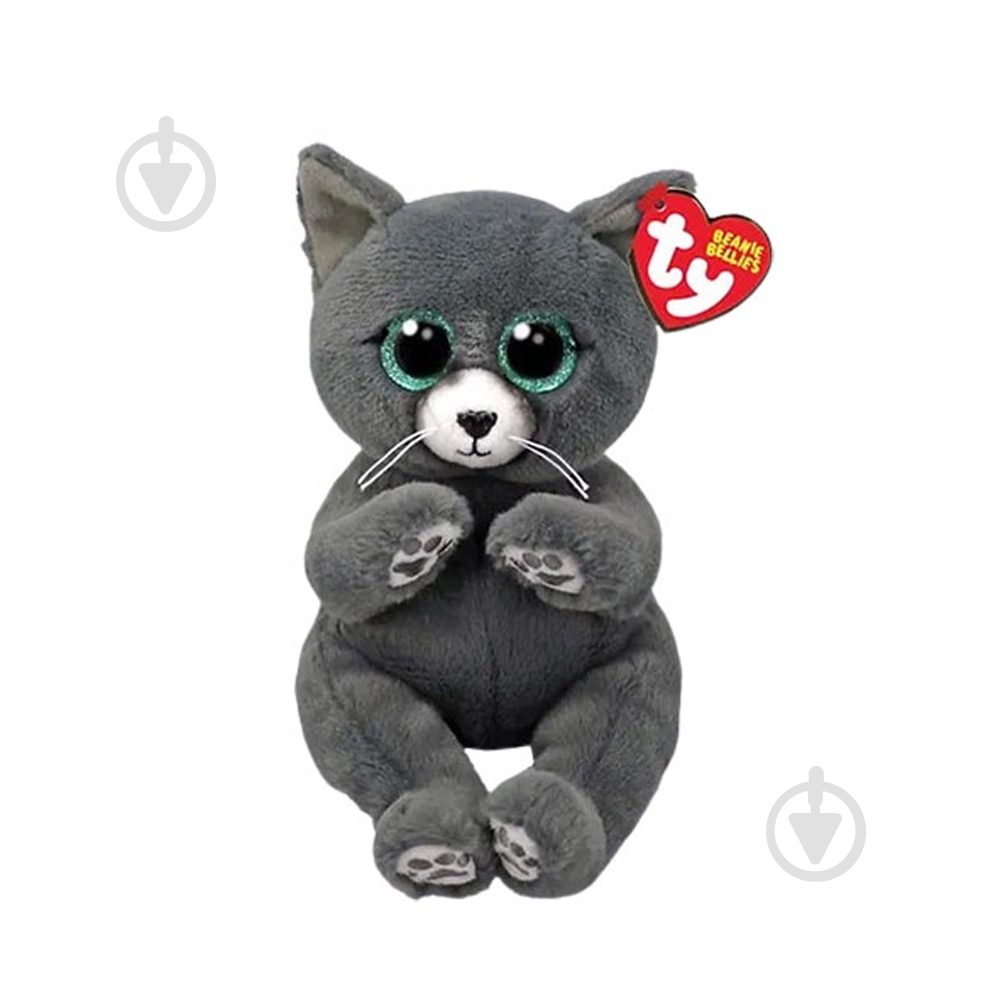 Мягкая игрушка TY Кошка BINX 22 см серый 41501 - фото 1 Мягкая игрушка TY Кошка BINX 22 см серый 41501 - фото 1