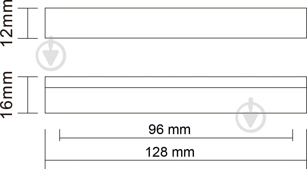 Мебельная ручка накладная DC DU 02AL 96 мм алюминий - фото 4
