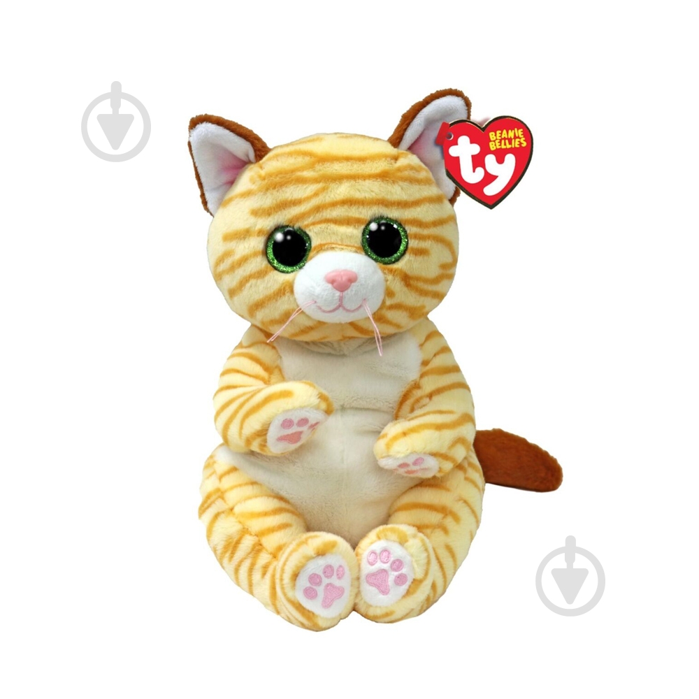 Мягкая игрушка TY Кошка MANGO 25 см желтый 43208 - фото 1