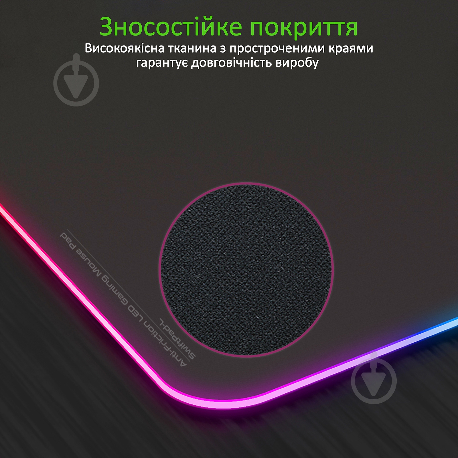 Коврик для мышки Vertux SwiftPad-L Black (swiftpad-l.black) - фото 5