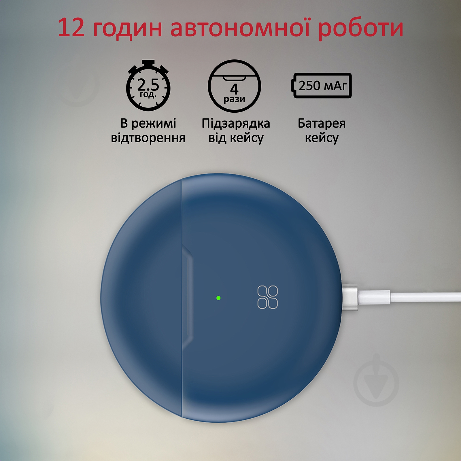 Наушники Promate Charisma-2 Bluetooth 5 blue (charisma-2.blue) - фото 3 Наушники Promate Charisma-2 Bluetooth 5 blue (charisma-2.blue) - фото 3
