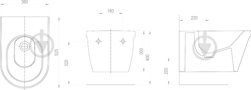 Биде подвесное Ravak Chrome X01450 - фото 4