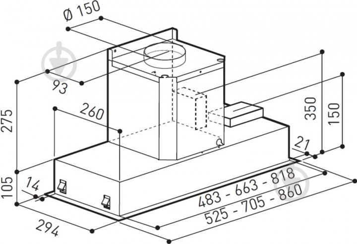 Витяжка Zirtal CT-STYLE 60 BL - фото 7 Витяжка Zirtal CT-STYLE 60 BL - фото 7