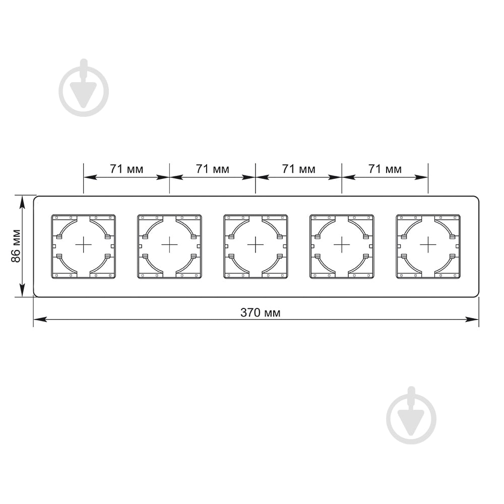 Рамка Videx Binera горизонтальна білий TF-ST-FR5H-W - фото 2 Рамка Videx Binera горизонтальна білий TF-ST-FR5H-W - фото 2