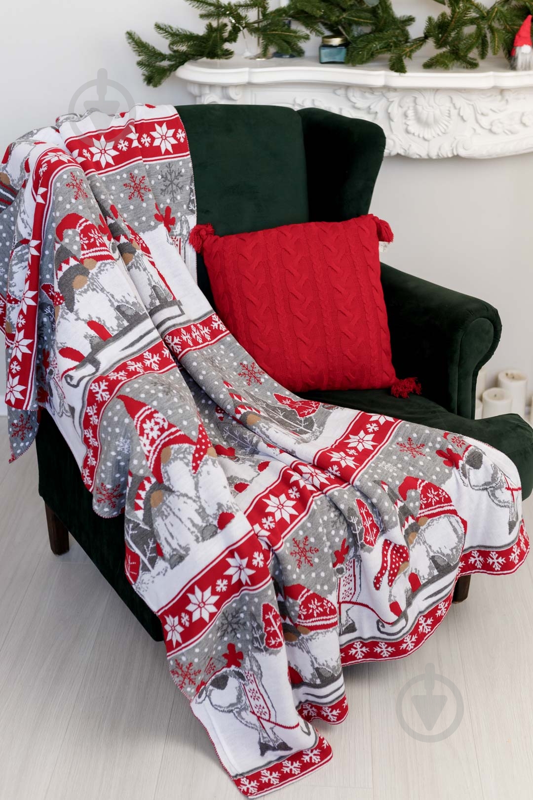 Плед Веселые гномы серый 130x170 см Прованс - фото 2