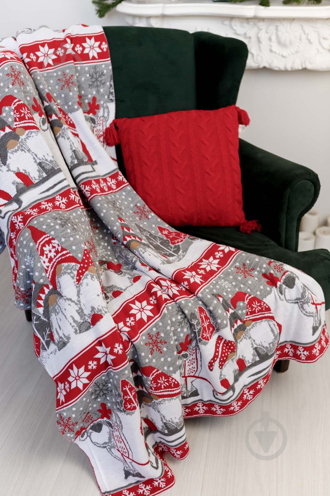 Плед Веселые гномы серый 130x170 см Прованс - фото 7