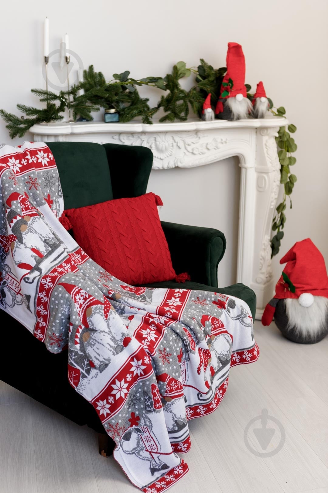 Плед Веселые гномы серый 130x170 см Прованс - фото 11