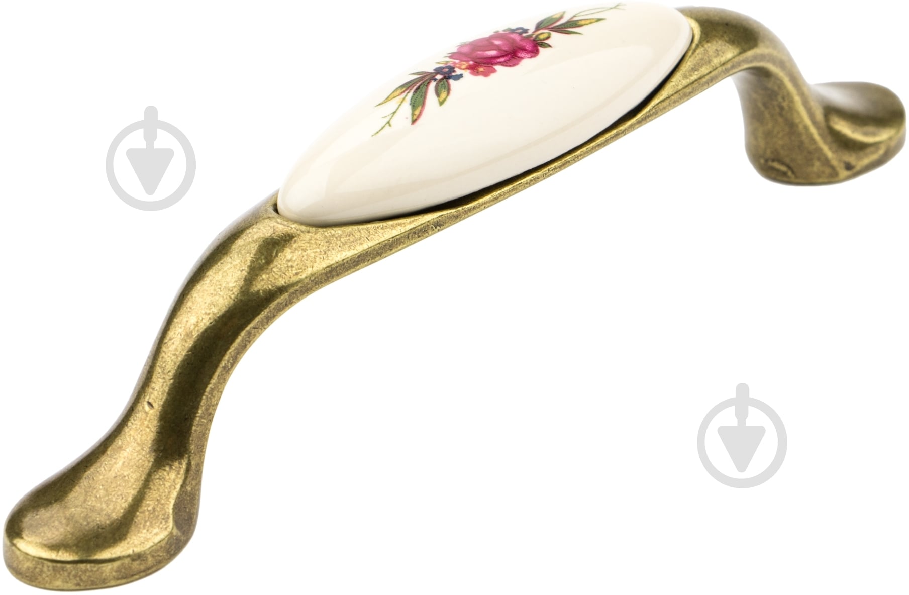 Мебельная ручка скоба DC DP 196 AB/MLK роза 96 мм античная бронза - фото 1