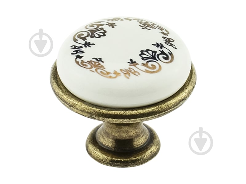 Мебельная ручка кнопка DC DG 193 AB/MLK латунь - фото 1