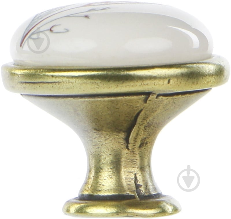 Мебельная ручка кнопка DC DG 195AB/MLK на одно отверстие мм белый - фото 2