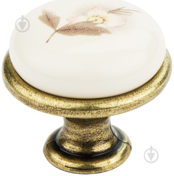 Мебельная ручка кнопка DC DG 197 AB/MLK бронза - фото 3