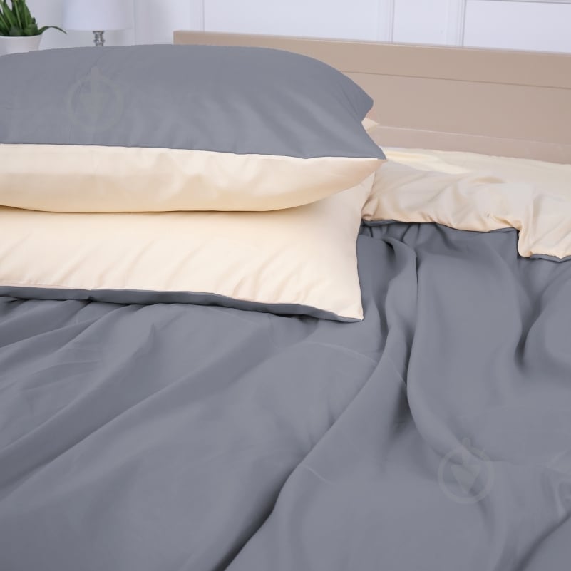 Наволочка Microsatin Premium Cambarco (12-0712+19-0000) 40x60 см бежевый/серый MirSon - фото 1