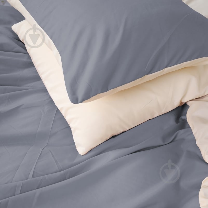 Наволочка Microsatin Premium Cambarco (12-0712+19-0000) 40x60 см бежевый/серый MirSon - фото 2